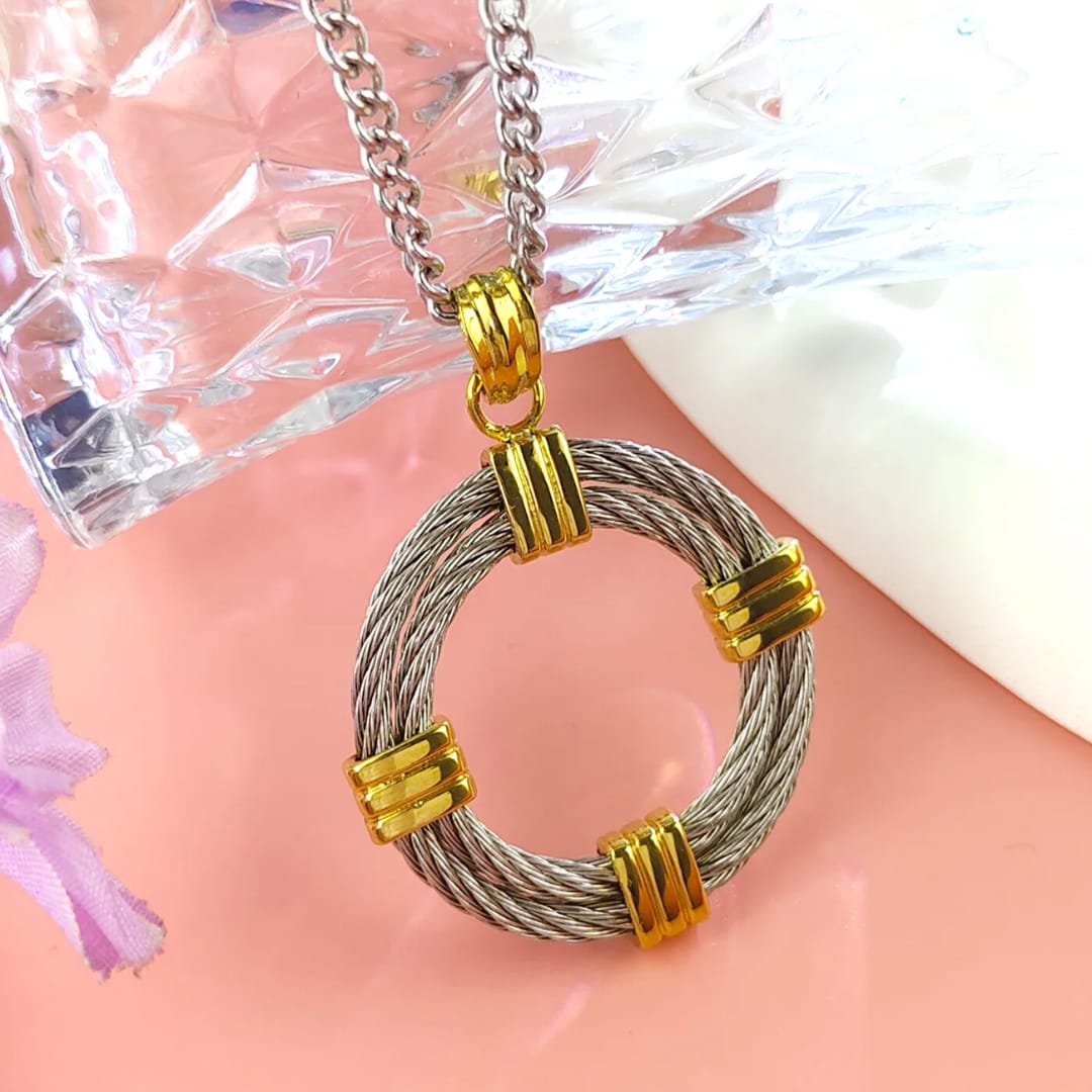 Conexion - Collar Colgante Doble Anillo