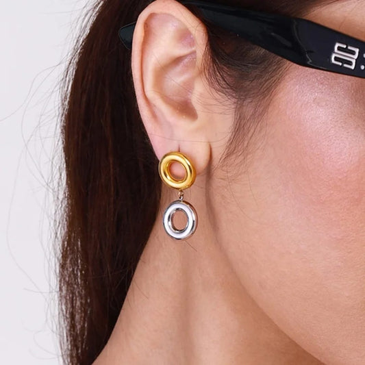 Aretes Argollas en Acero Inoxidable