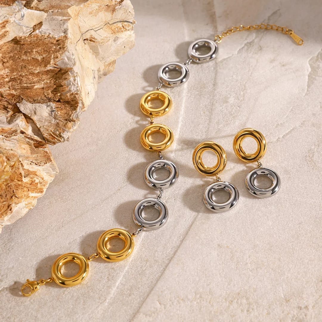 Sencilla - Pulsera en acero inoxidable estilo geometrico