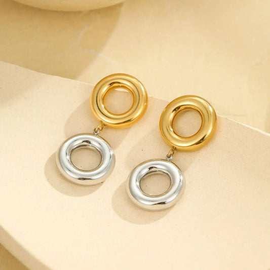 Aretes Argollas en Acero Inoxidable