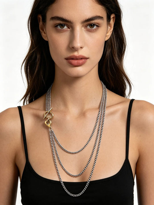 Collar en Capas de Acero Inoxidable