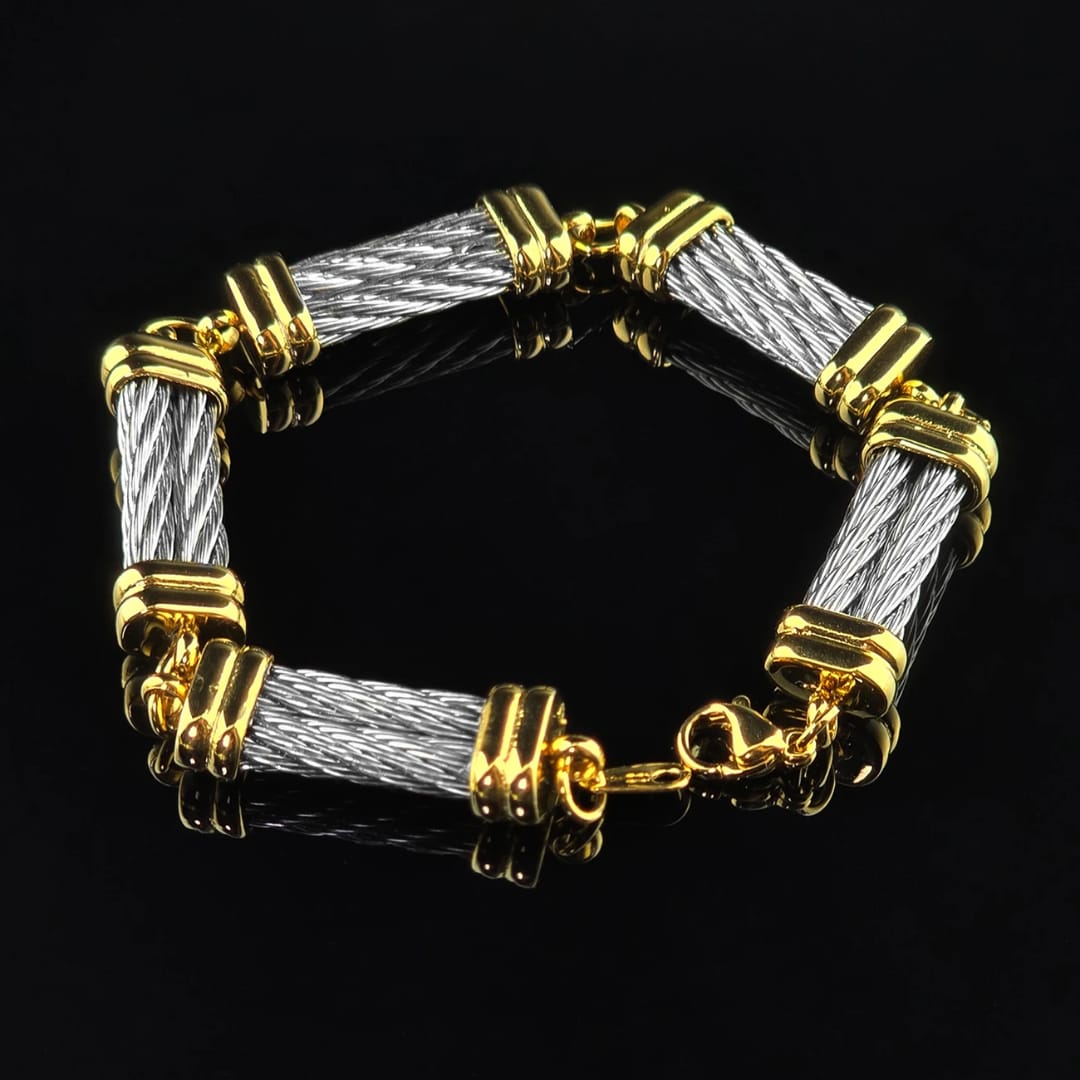 Dinámico   - Brazalete Cortado Dos Tonos