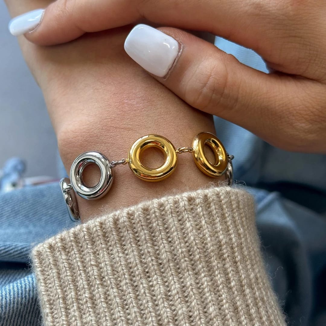 Sencilla - Pulsera en acero inoxidable estilo geometrico